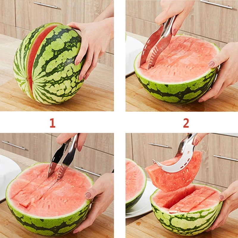 【💥Compre 1 y obtenga 1 gratis】Cuchillo de sandía con molino de viento de acero inoxidable, accesorios de cocina