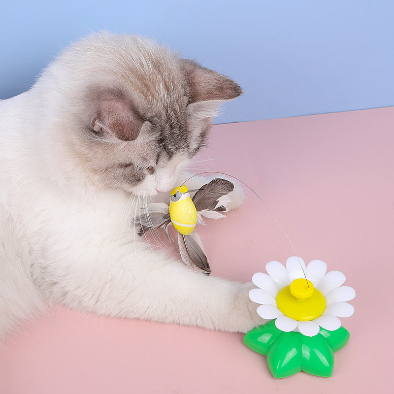 🐈🐈【Compra 1 y obten 1 gratis】🐱Teaser de gato colibrí giratorio automático😍
