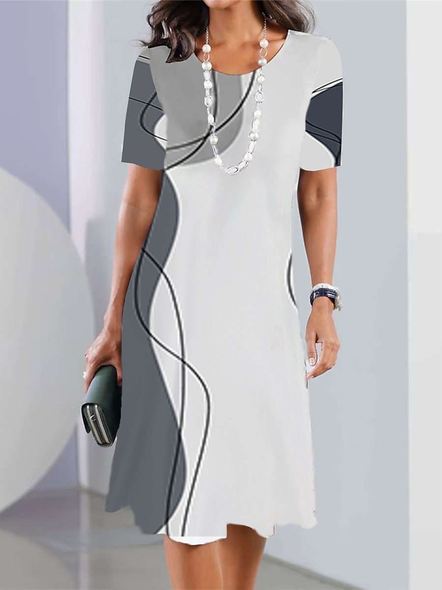 🌷🏆Vruća rasprodaja novih proizvoda🌷👗【XS-5XL】2025Seksi ženska haljina s okruglim izrezom