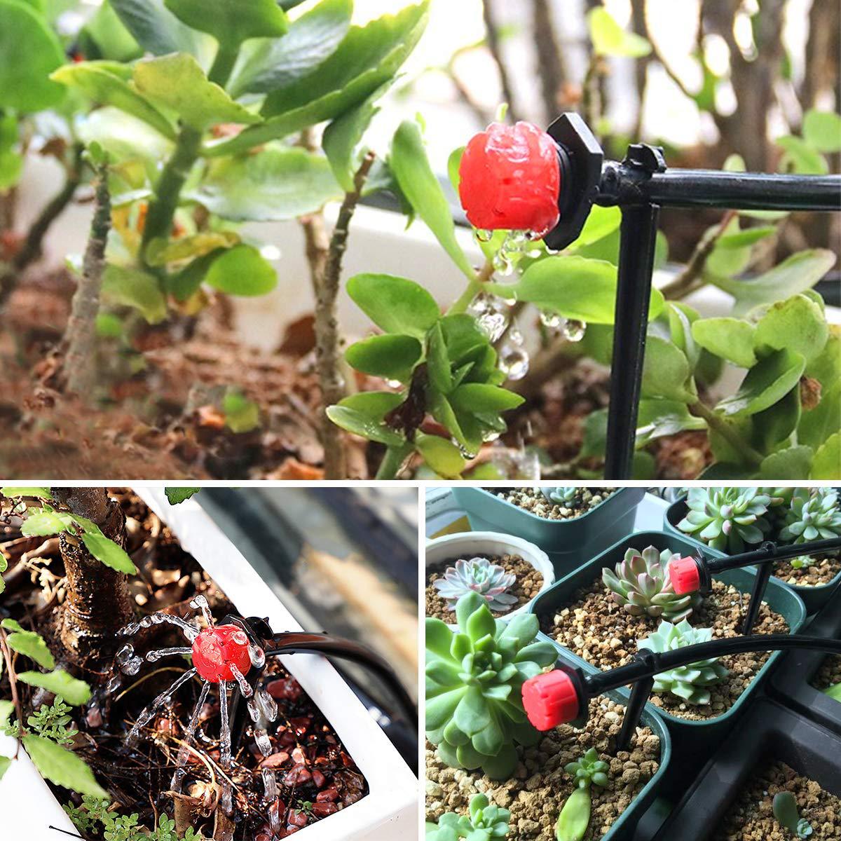 🌱💦【Compre 100 y obtenga 100 gratis】【50 piezas】Aspersor de riego con caudal de agua ajustable de 8 orificios