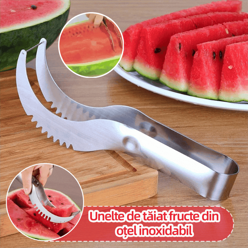 【💥Compre 1 y obtenga 1 gratis】Cuchillo de sandía con molino de viento de acero inoxidable, accesorios de cocina