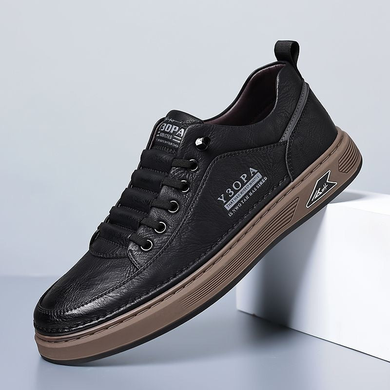 💖👟【39-44】🌹2025 Męskie oddychające skórzane buty biznesowe casualowe Męskie buty pojedyncze trampki, codzienne uniwersalne