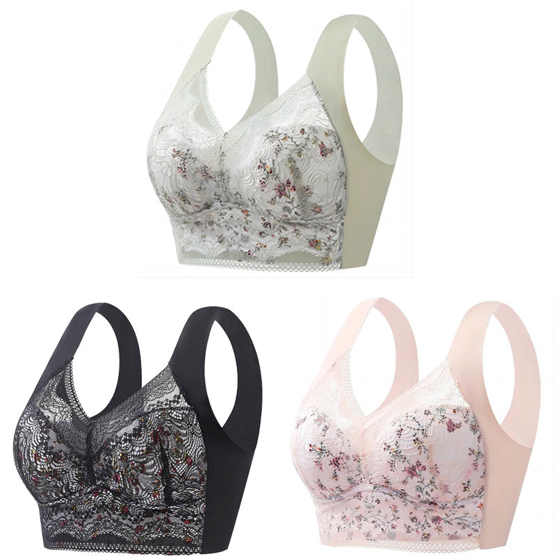 💕🎁【40kg-100kg】Prozračni, podesivi, bešavni grudnjak od ledene svile u velikim veličinama