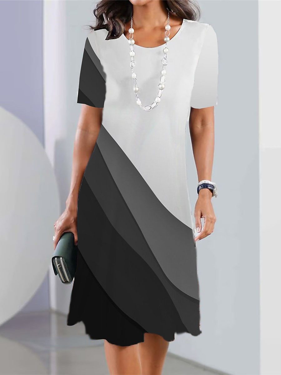 🌷🏆Vruća rasprodaja novih proizvoda🌷👗【XS-5XL】2025Seksi ženska haljina s okruglim izrezom
