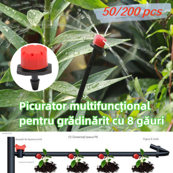 🌱💦【Compre 100 y obtenga 100 gratis】【50 piezas】Aspersor de riego con caudal de agua ajustable de 8 orificios