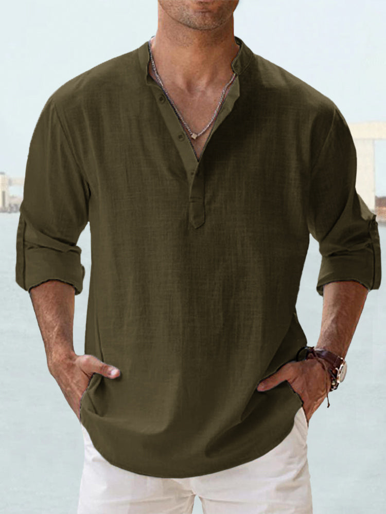🌴👕【S-5XL】Muška košulja dugih rukava od pamuka i lana.