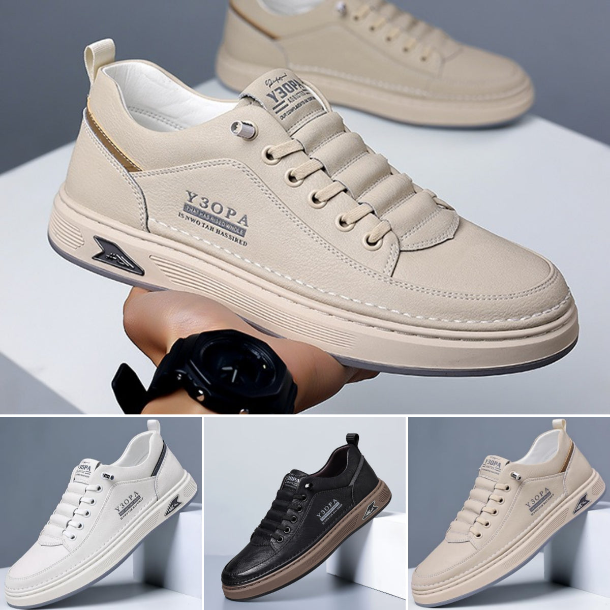 💖👟【39-44】🌹2025 Męskie oddychające skórzane buty biznesowe casualowe Męskie buty pojedyncze trampki, codzienne uniwersalne