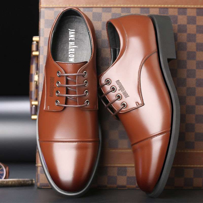 【38-44】Nuevos zapatos de negocios de piel de vacuno para hombre