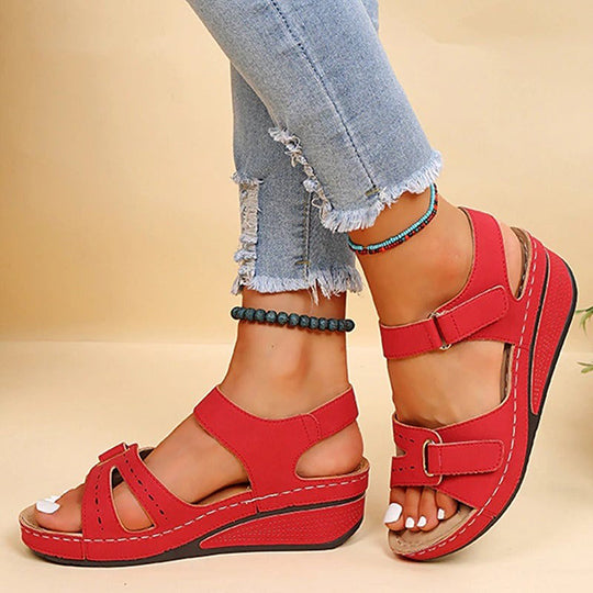 Retro ženske sandale 35-42, udobne ženske sandale na wedges