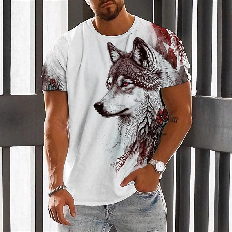 【Kupi 1, dobij 1】【2XS-6XL】👕👕 Muška majica s printom vukova