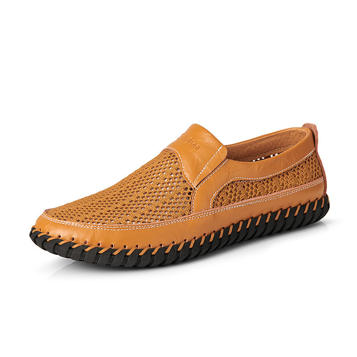 💥🔥【38-48】👞Nuevos zapatos de malla de cuero para hombre para primavera y verano - Talla grande - Piel de vacuno auténtica, resistentes al sudor y a los olores, transpirables y cómodos🔥💥