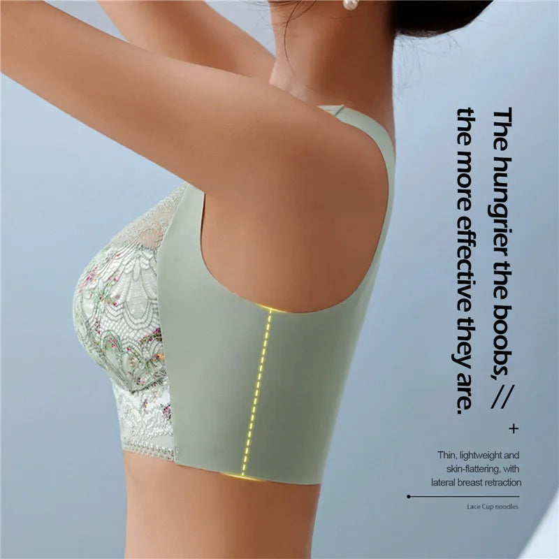 💕🎁【40kg-100kg】Prozračni, podesivi, bešavni grudnjak od ledene svile u velikim veličinama