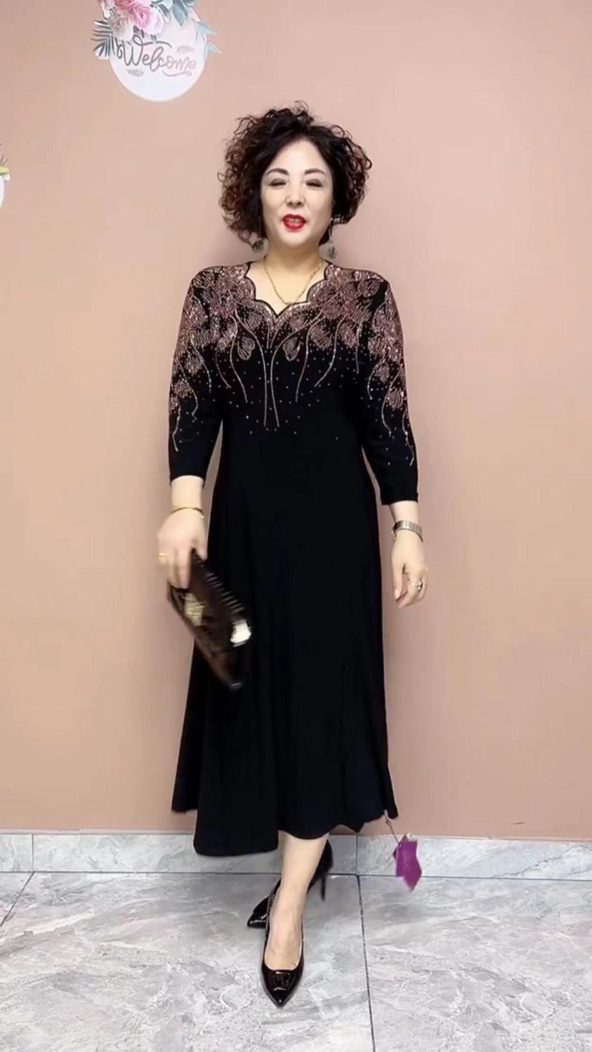 ✨【M-4XL】🍁Nova elegantna i stilska duga haljina s dijamantima iz 2025.