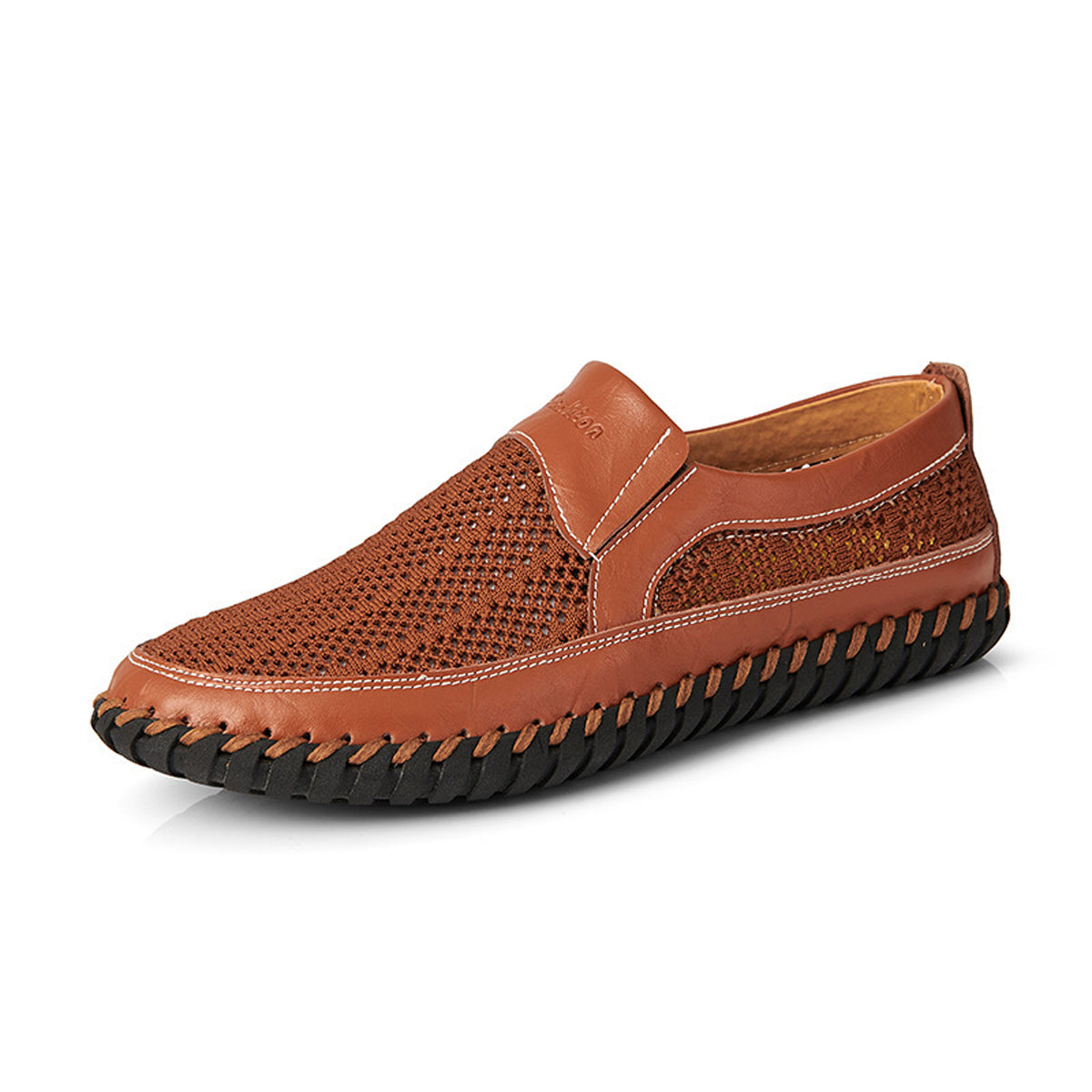 💥🔥【38-48】👞Nuevos zapatos de malla de cuero para hombre para primavera y verano - Talla grande - Piel de vacuno auténtica, resistentes al sudor y a los olores, transpirables y cómodos🔥💥