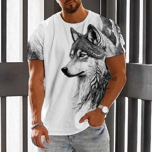 【Kupi 1, dobij 1】【2XS-6XL】👕👕 Muška majica s printom vukova