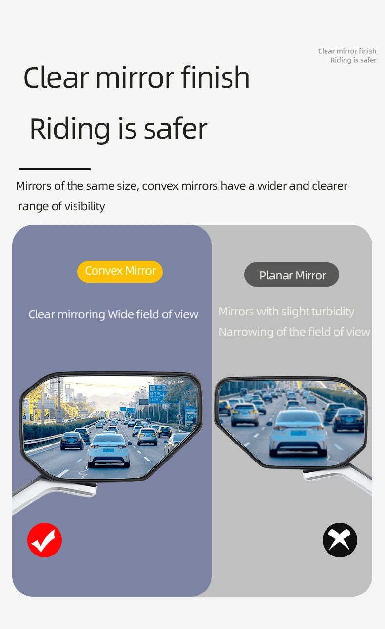 🏍️Espejo retrovisor HD ajustable para moto
