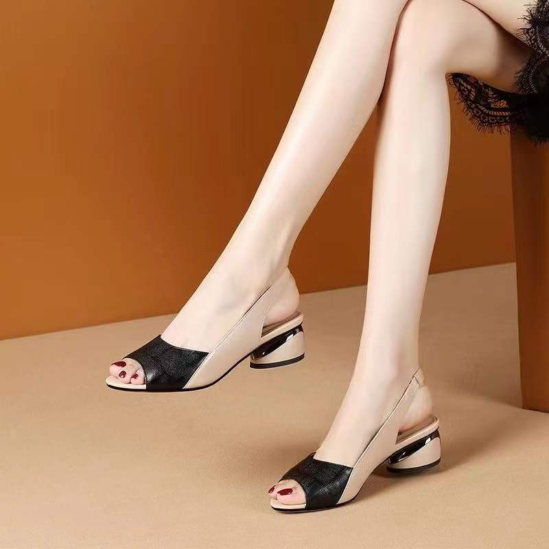 🔥Vruća rasprodaja✨【35-43】Nova moda za proljeće 2025. Elegantne ženske sandale od krokodilske kože na debelu petu