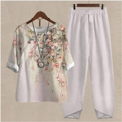 💐✨【S-5XL】 Novi dvodijelni komplet s printom iz 2025. 【top + hlače】 