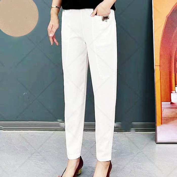 🔥HOT SALE-50%🔥Damskie bawełniane spodnie z elastyczną talią