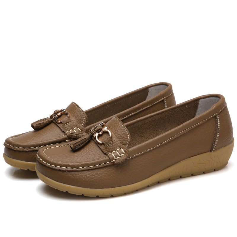 😍【35-44】 Zapatos de cuero para mujer de moda primavera-verano 2025 nuevos
