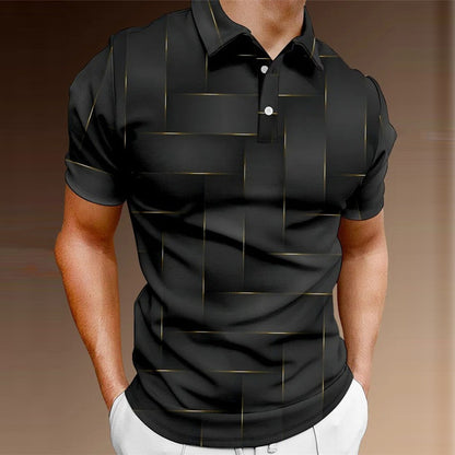 💥【S-5XL】Lato nowe modne, codzienne guziki z krótkim rękawem topy koszule męskie koszulki POLO