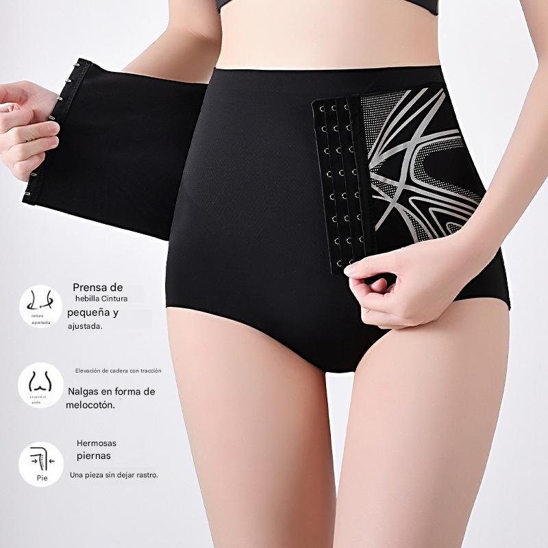 🥰😍【Paquete de 2-(precio medio 14.5 euros)】Cintura alta, botones, glúteos fuertes para control de barriga, bragas moldeadoras