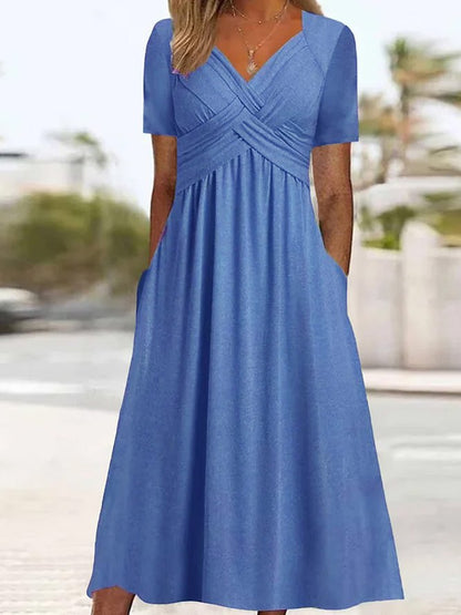 🔥🔥【Oferta del Día de la Mujer 3/8 38% de descuento】【S-5XL】Nuevo vestido midi informal de algodón 