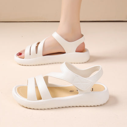 Sandalias de suela suave de color liso nuevas de 2025 