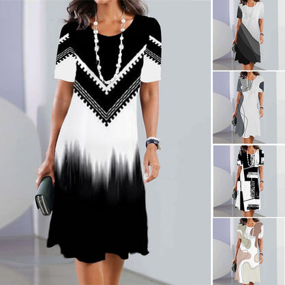 🌷🏆Vruća rasprodaja novih proizvoda🌷👗【XS-5XL】2025Seksi ženska haljina s okruglim izrezom 