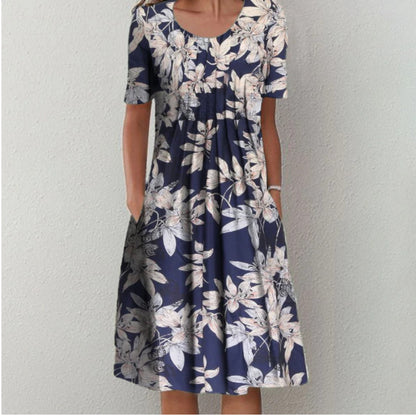 💋【S-3XL】Modne, eleganckie, luźne sukienki z nadrukiem na co dzień