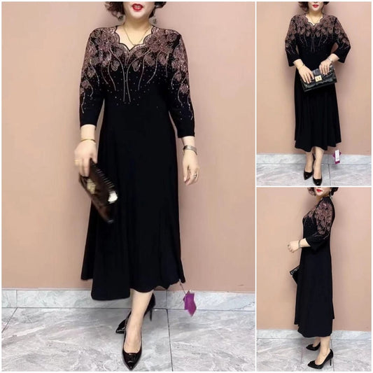 ✨【M-4XL】🍁Nova elegantna i stilska duga haljina s dijamantima iz 2025.