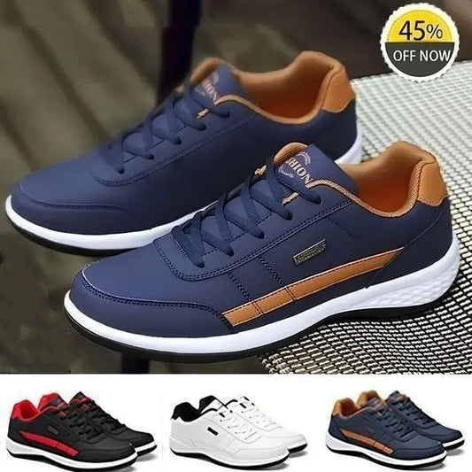 【38-48】2025 nuevos zapatos de cuero cómodos ortopédicos para hombres