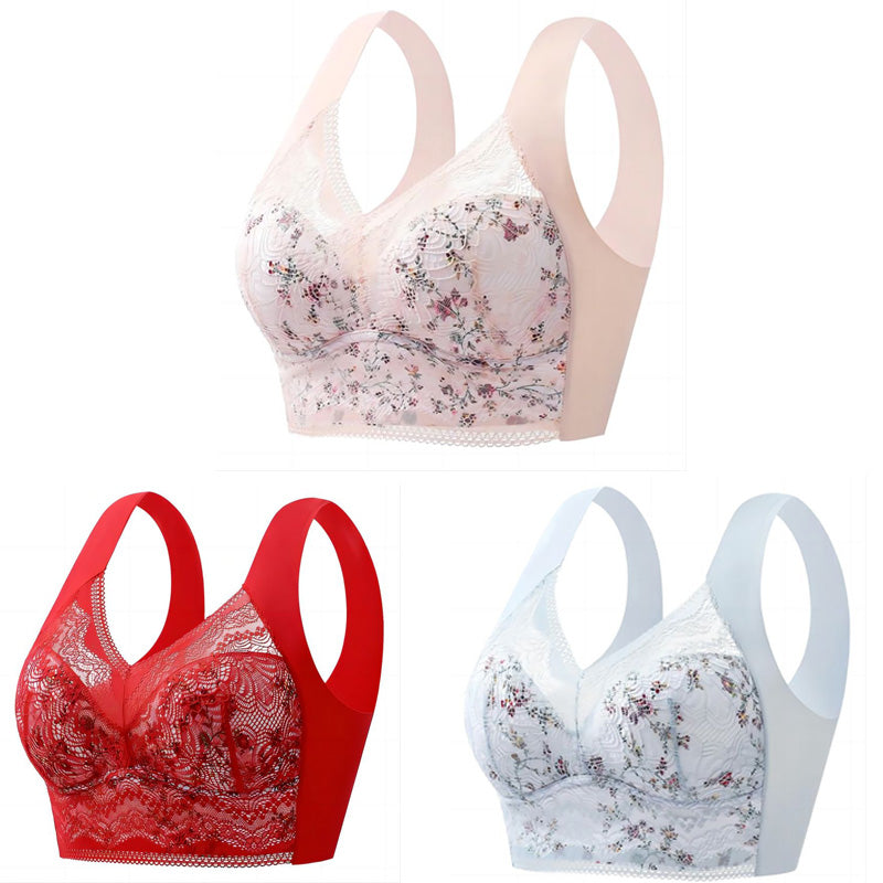 💕🎁【40kg-100kg】Prozračni, podesivi, bešavni grudnjak od ledene svile u velikim veličinama 