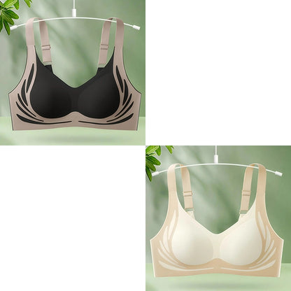 😍【Paquete de 4】Sujetador de una pieza sin aros para mujer ❤️【40-85KG】