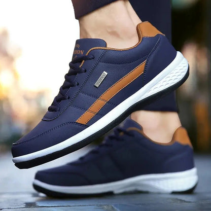 【38-48】2025 nuevos zapatos de cuero cómodos ortopédicos para hombres
