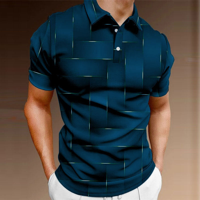 💥【S-5XL】Lato nowe modne, codzienne guziki z krótkim rękawem topy koszule męskie koszulki POLO