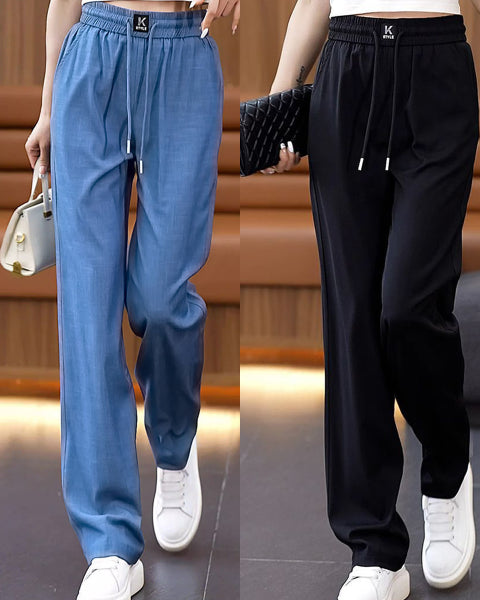 ❤️2025【S-3XL】 Ice Silk široke traperice visokog struka 