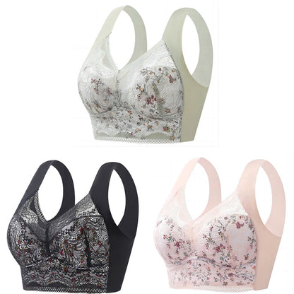 💕🎁【40kg-100kg】Prozračni, podesivi, bešavni grudnjak od ledene svile u velikim veličinama 