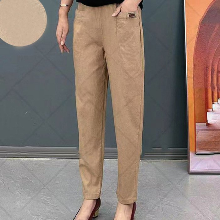 🔥HOT SALE-50%🔥Damskie bawełniane spodnie z elastyczną talią