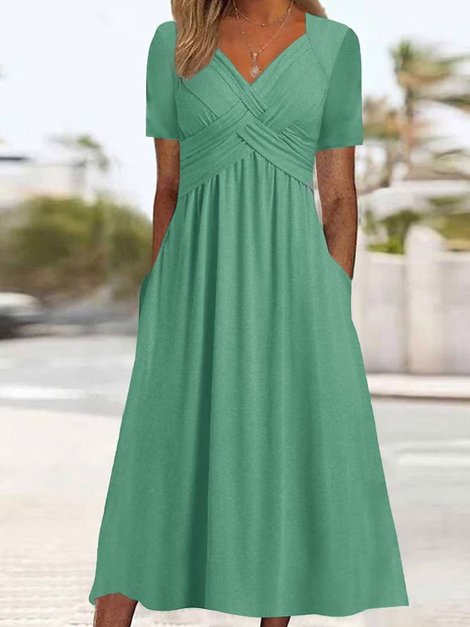 🔥🔥【Oferta del Día de la Mujer 3/8 38% de descuento】【S-5XL】Nuevo vestido midi informal de algodón 