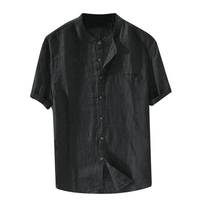 Gran oferta en verano🔥[S-5XL] Camisas informales de algodón y lino de manga corta para hombre