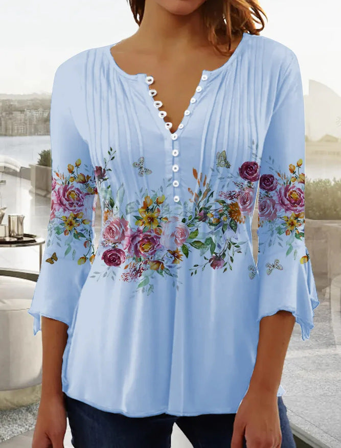 【【🔥Descuentos de temporada.🔥】】 [S-5XL] Camiseta de cuello en V para mujer 