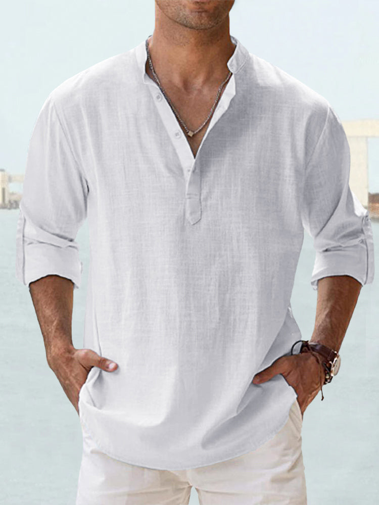 🌴👕【S-5XL】Muška košulja dugih rukava od pamuka i lana.