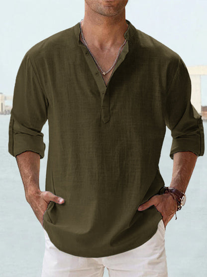 🌴👕【S-5XL】Muška košulja dugih rukava od pamuka i lana.
