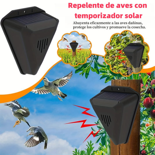 Huerto Estanque de Peces Arroz Paddy Energía Solar Repelente de Aves Alarma Sonido y Luz