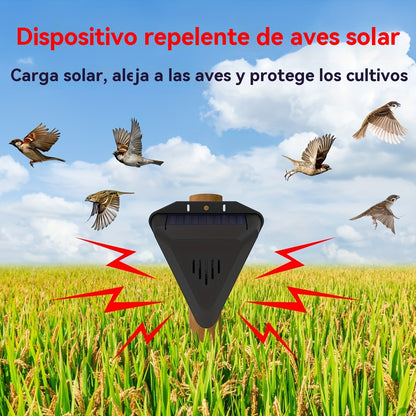 Huerto Estanque de Peces Arroz Paddy Energía Solar Repelente de Aves Alarma Sonido y Luz