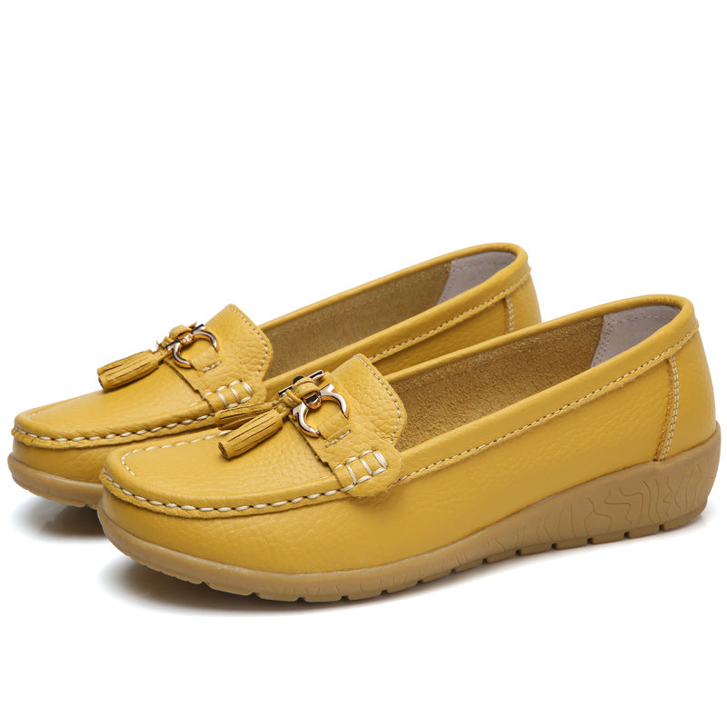😍【35-44】 Zapatos de cuero para mujer de moda primavera-verano 2025 nuevos
