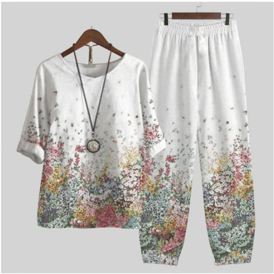 💐✨【S-5XL】 Novi dvodijelni komplet s printom iz 2025. 【top + hlače】 