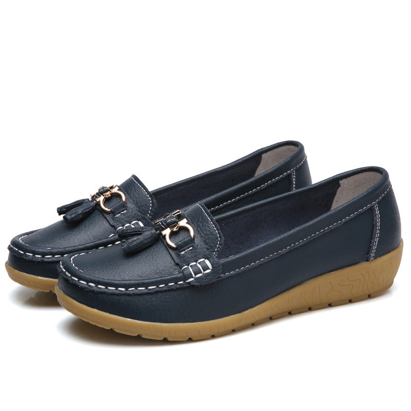 😍【35-44】 Zapatos de cuero para mujer de moda primavera-verano 2025 nuevos