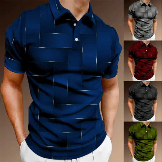 💥【S-5XL】Lato nowe modne, codzienne guziki z krótkim rękawem topy koszule męskie koszulki POLO